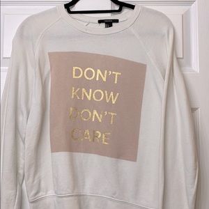 Nice warm pink/white with good lettering sweater